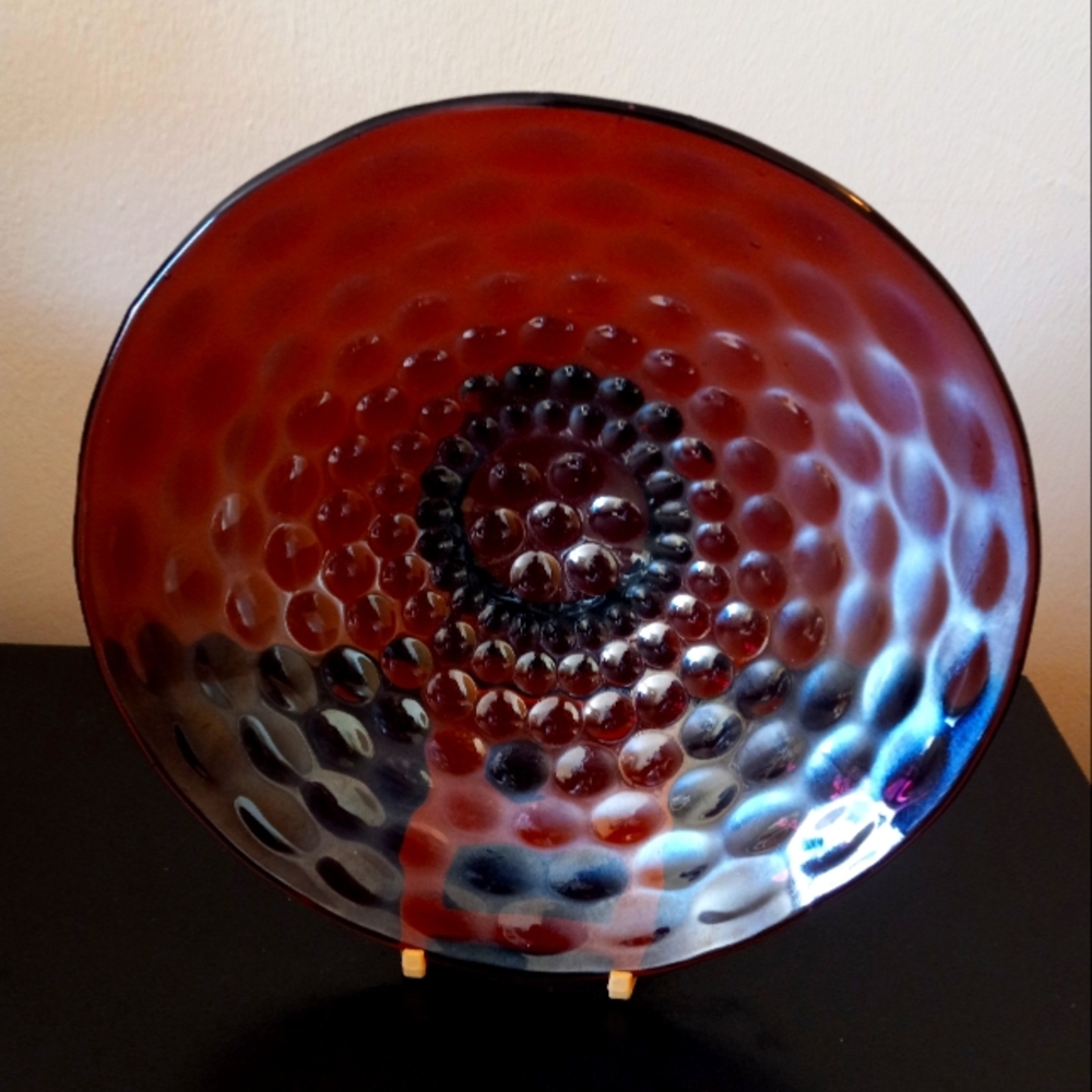 Vintage Fenton Amethyst Carnival Glass Plate